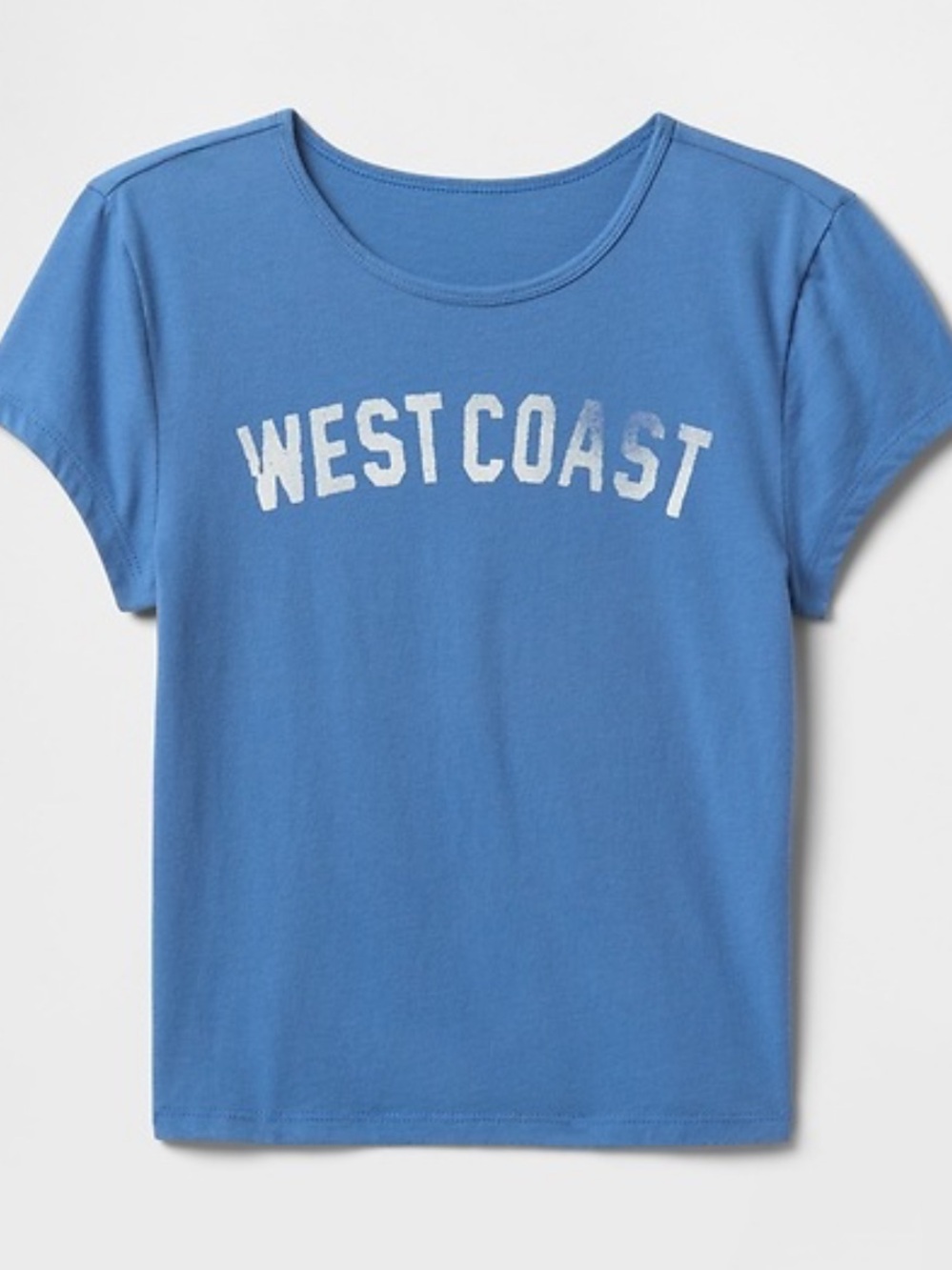 GAP Women's Blue 'West Coast' Crop Graphic Tee
